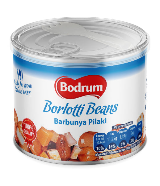 Bodrum Ready Meal Borlotti Beans in Tomato Sauce 400g
